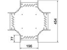 Kreuzstück BET RK 60×200mm Stahl bandverzinkt