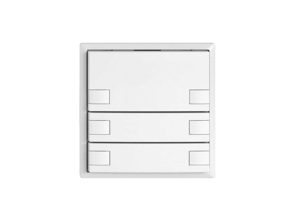 KNX-Taster RGB EDIZIO.liv SNAPFIX® Temperaturfüh.o.LED 3×Taste 2-Tbed.ws