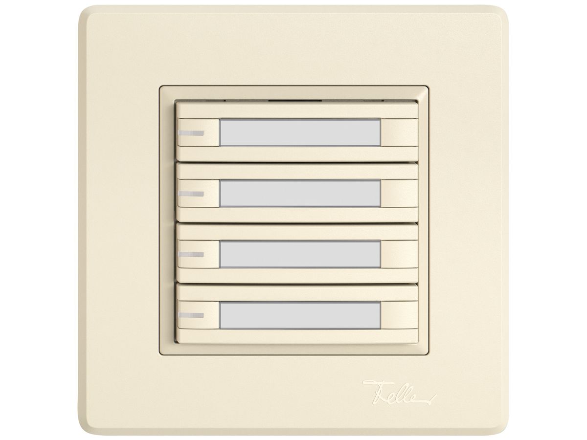 UP-KNX-Taster RGB EDIZIO.liv SNAPFIX® Temperaturfüh.RGB-LED Pap.4×T 2-Tbed.cr