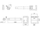 Rohrpendelabhängung Sylvania OneTrack M6 Metall Ø6×1000mm grau