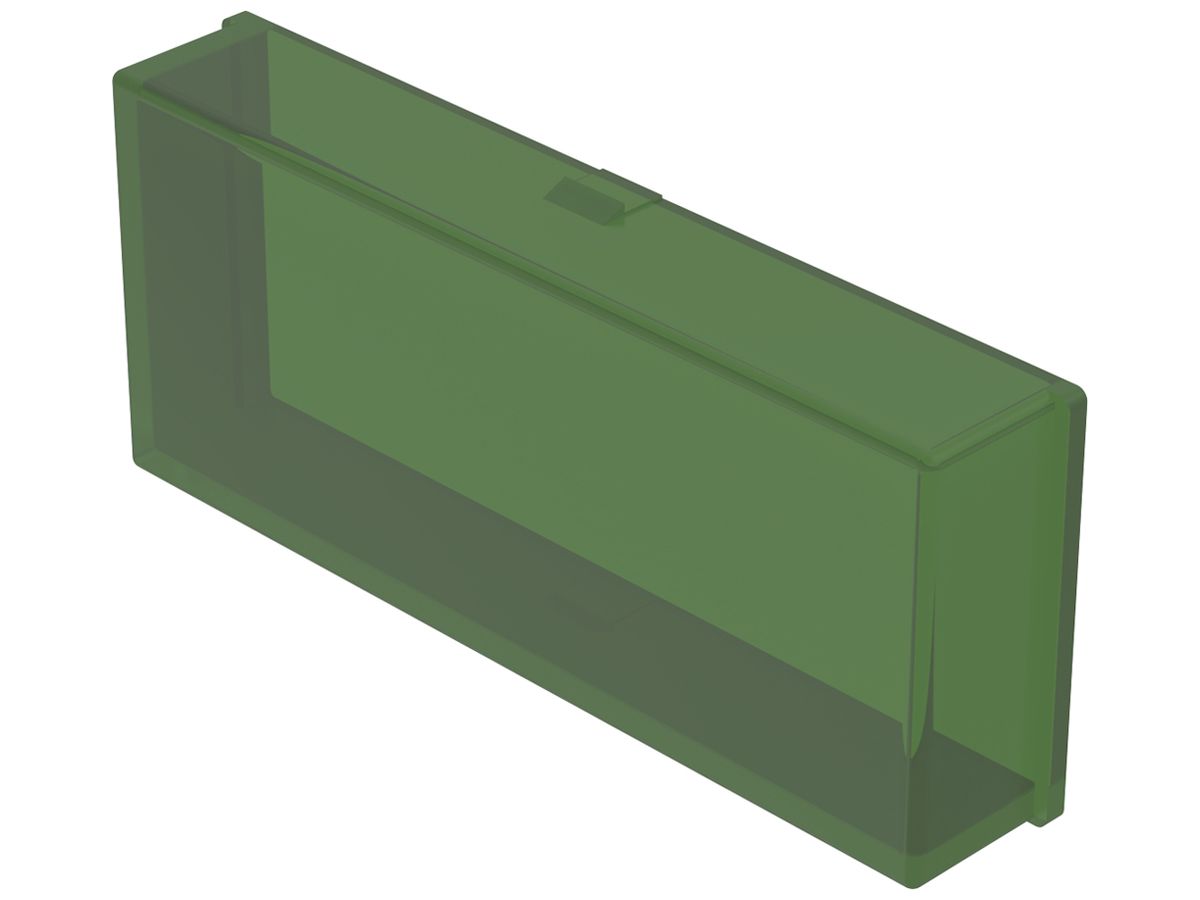 Niederhalter EAO03 grün flach 14.4×34.4mm Kunststoff transluzent