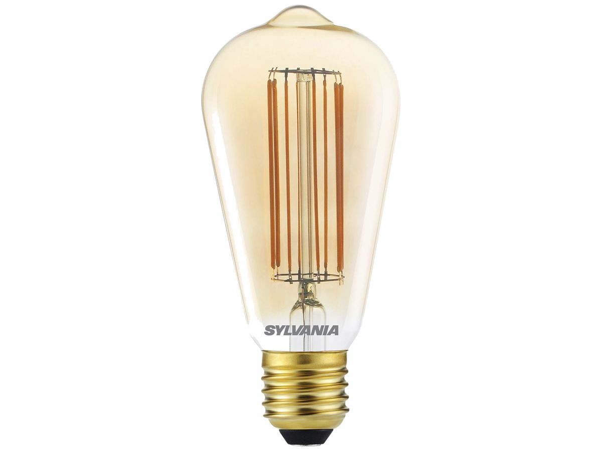 LED-Lampe Sylvania ToLEDo Vintage E27 7W 640lm 2000K DIM Ø64×140mm ST64 klar