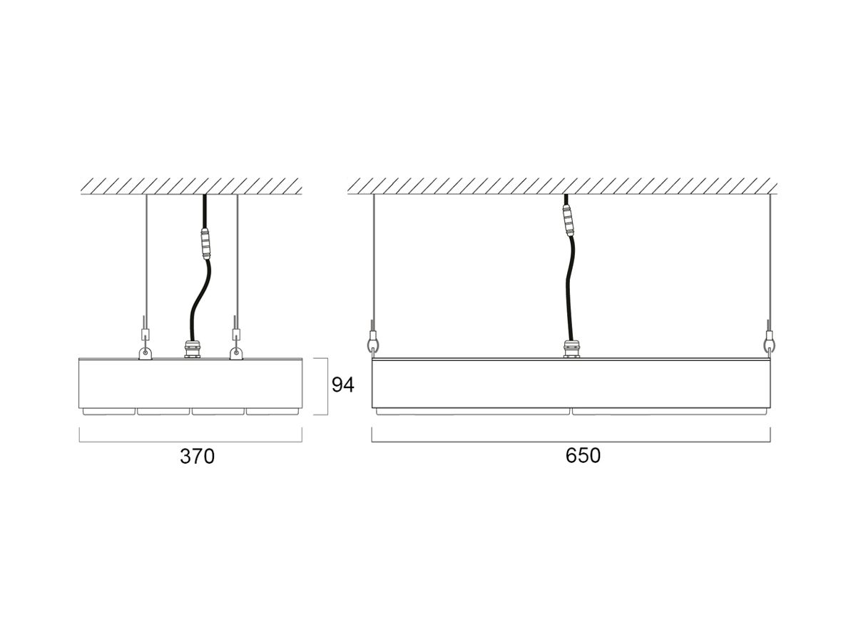 LED-Hallenstrahler Sylvania KubiXx AISLE 212W 37600lm 840 IP65 DALI 650×370